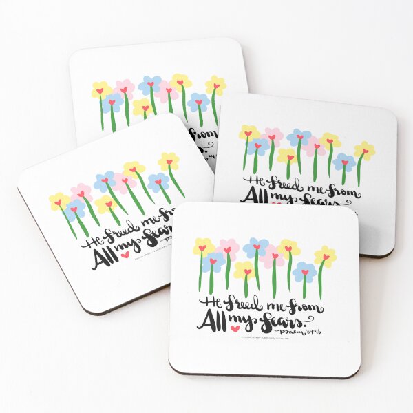 Item preview, He freed me from all my fears. Psalm 34:4b designed and sold by CalmInThePsalms.
