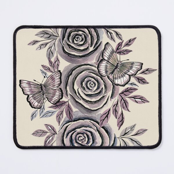 Item preview,  Gray roses and Butterflies designed and sold by Peppermintcamel.