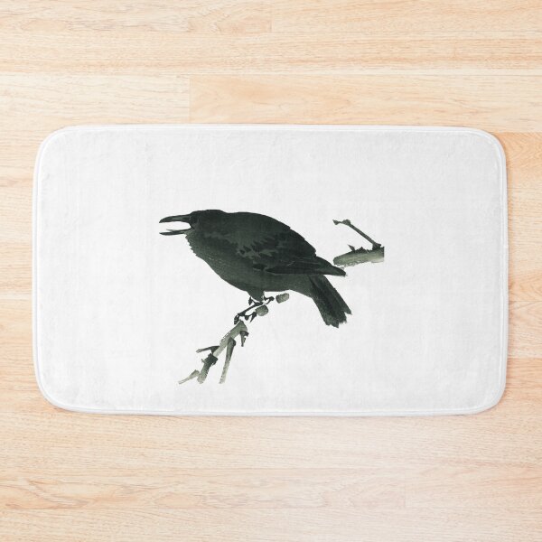 Item preview, Crow sitting on the branch. designed and sold by VintageArtByIda.