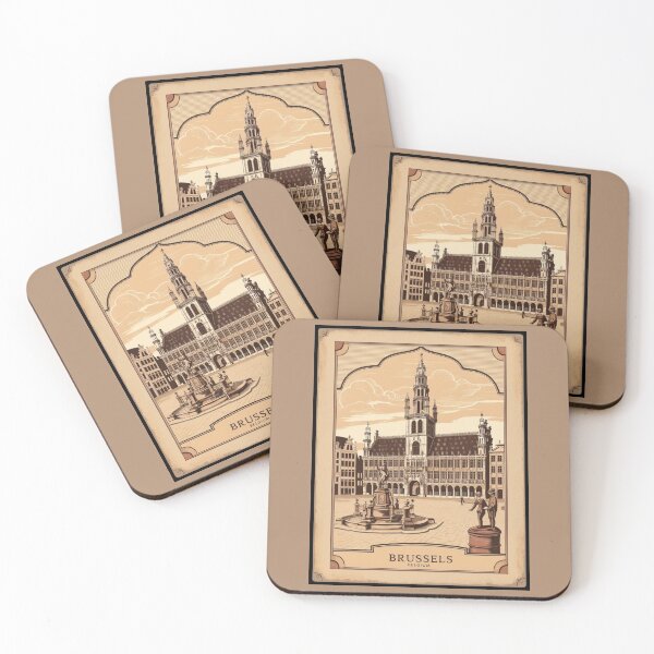 Item preview, A Vintage Travel Illustration of Brussels - Belgium  designed and sold by GoodOldVintage.