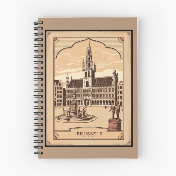 Item preview, A Vintage Travel Illustration of Brussels - Belgium  designed and sold by GoodOldVintage.