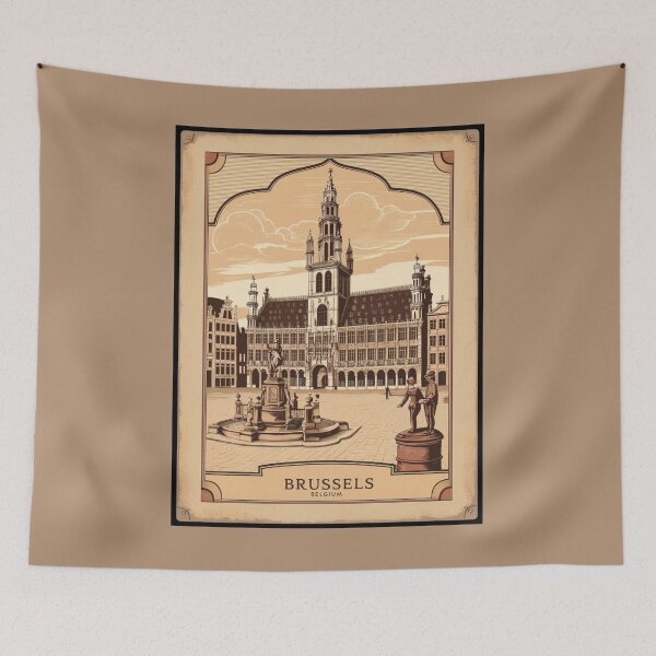 Item preview, A Vintage Travel Illustration of Brussels - Belgium  designed and sold by GoodOldVintage.