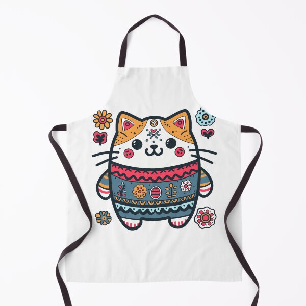 Item preview, KittyKat - Cute Chubby Cat with Flowers designed and sold by KittyKatCats.