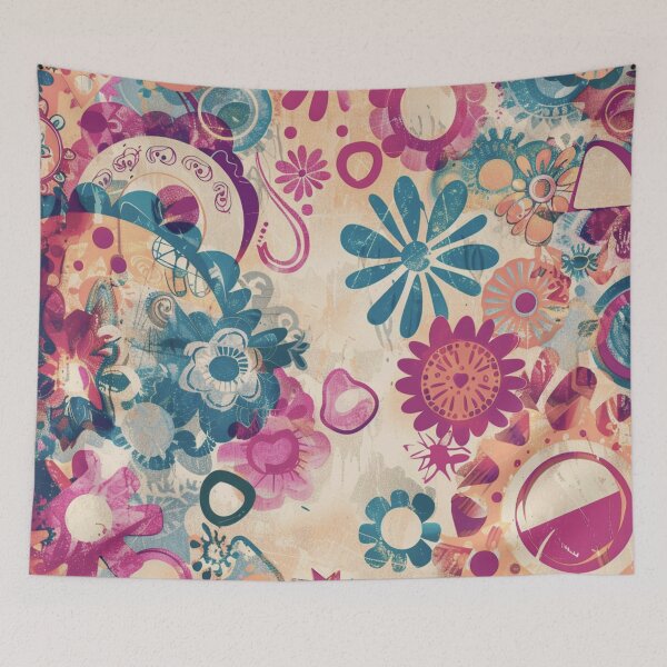 Artikelvorschau, Retro Hippie: Wilde Blumen entworfen und verkauft von J Marielle Designs.