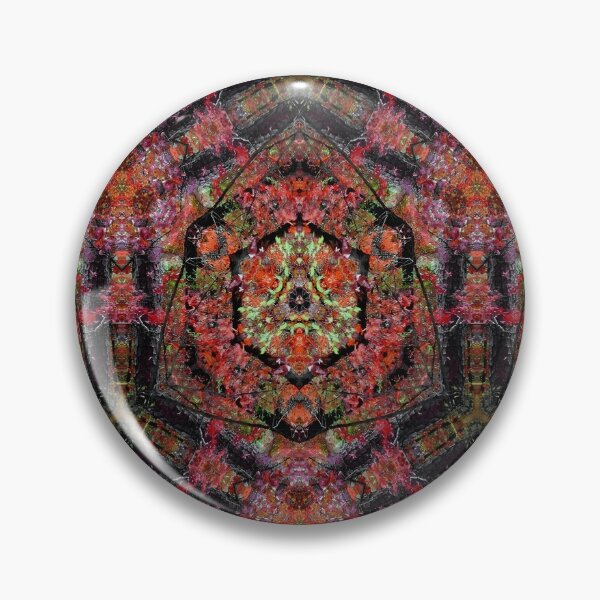 Item preview, Kaleidoscope Eye Coral, Black and Neon Green designed and sold by Lee Hiller Designs.