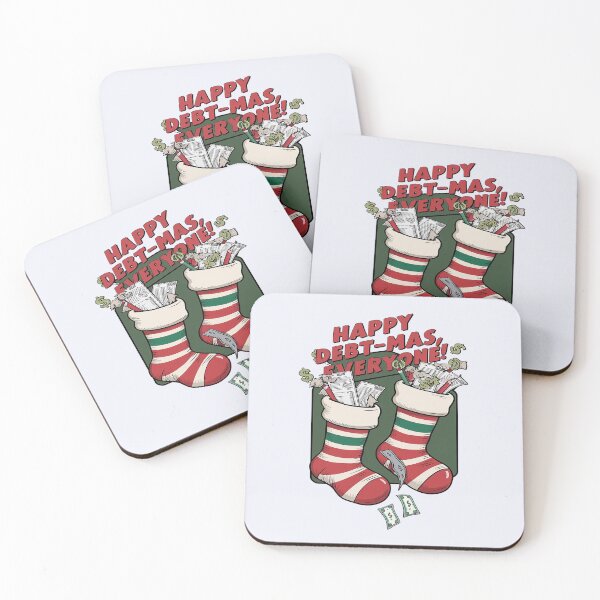 Item preview, Happy Debt-mas Everyone | Christmas Bills Humor | Holiday Financial Satire Stocking Design designed and sold by bubblylive.