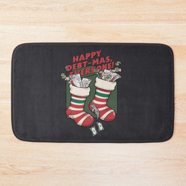 Item preview, Happy Debt-mas Everyone | Christmas Bills Humor | Holiday Financial Satire Stocking Design designed and sold by bubblylive.