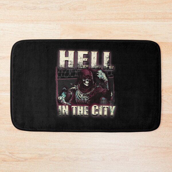 Item preview, Hell in the city skull grunge punk skeleton Street street urban red  designed and sold by CaozStore.