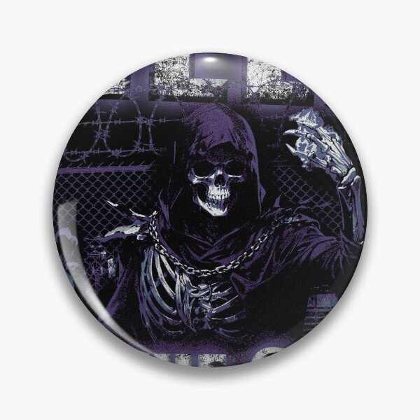 Item preview, Hell in the city skull grunge punk skeleton Street street urban blue designed and sold by CaozStore.