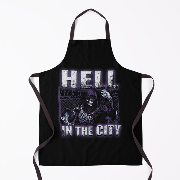 Item preview, Hell in the city skull grunge punk skeleton Street street urban blue designed and sold by CaozStore.