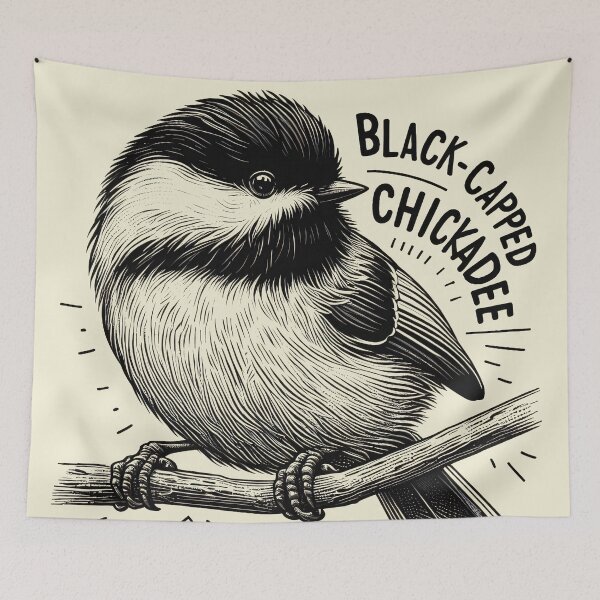 Item preview, Black-Capped Chickadee 3 designed and sold by theAVIARY7.