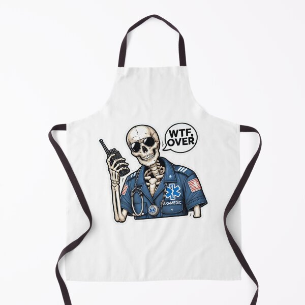 Item preview, Skeleton Paramedic on walkie talkie with text WTF, Over designed and sold by BrinaandPops.