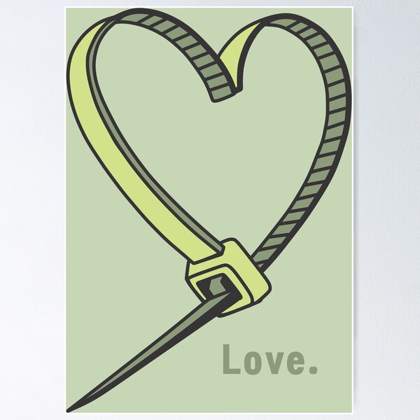 Item preview, Zip Tie (Cable Tie) Heart Love designed and sold by induwara27.