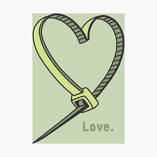 Item preview, Zip Tie (Cable Tie) Heart Love designed and sold by induwara27.