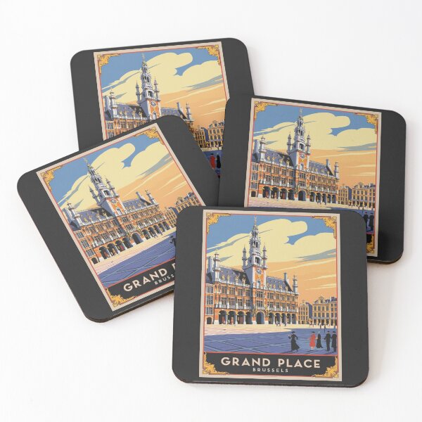 Item preview, A Vintage Travel Illustration of Brussels - Belgium  designed and sold by GoodOldVintage.