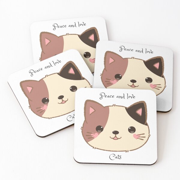 Item preview, Peace and love cats designed and sold by Eugenie974.