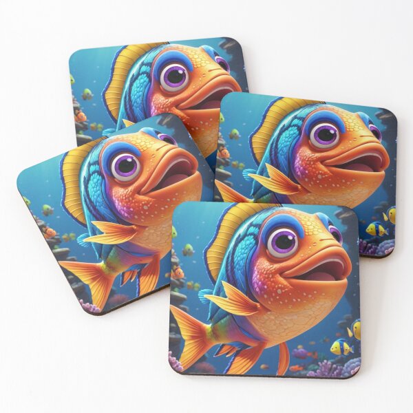 Item preview, Happy fantasy fish in bright colors designed and sold by dk--design.