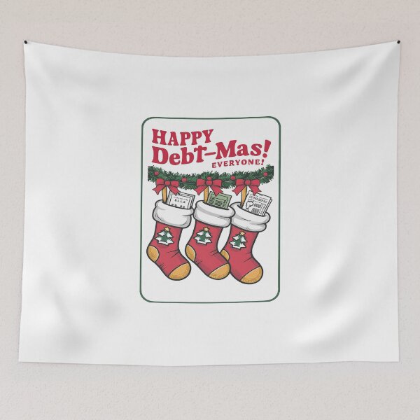 Item preview, Happy Debt-mas Everyone | Christmas Bills| Christmas matrix,  designed and sold by bubblylive.