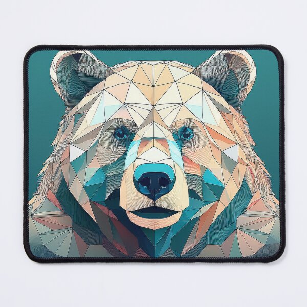 Item preview, Geometric Grizzly Bear Portrait Illustration designed and sold by Adam Regester.