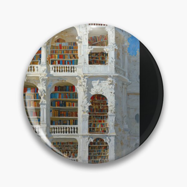 Artikelvorschau, Majestätisches Bibliotheksschloss am Meer mit weißer Fassade und blauem Himmel entworfen und verkauft von regnumsaturni.