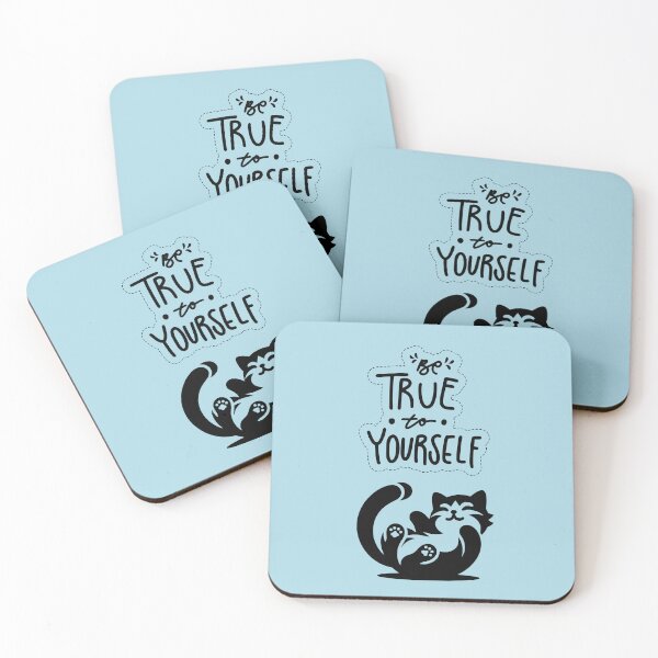 Item preview, Be True to Yourself - Motivational Cat designed and sold by GoblinBoutique.