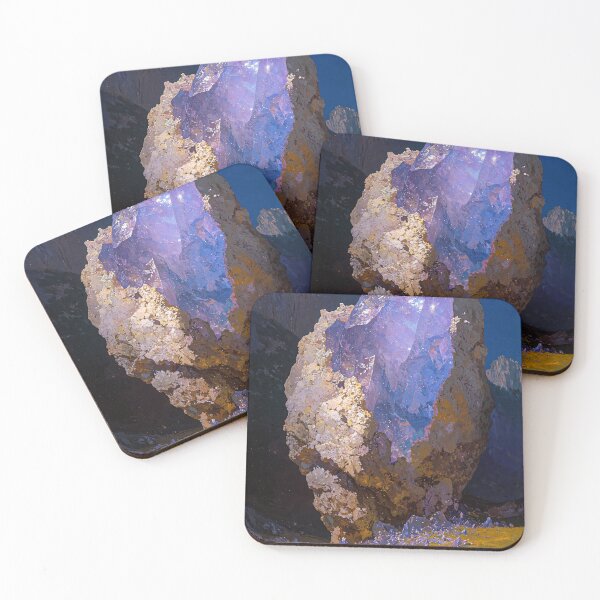 Item preview, Mystical Crystal Landscape Under Starry Night Sky designed and sold by regnumsaturni.