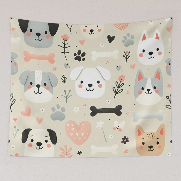Item preview, Puppy Love : Adorable Canine Pattern designed and sold by Haji  Kamora.