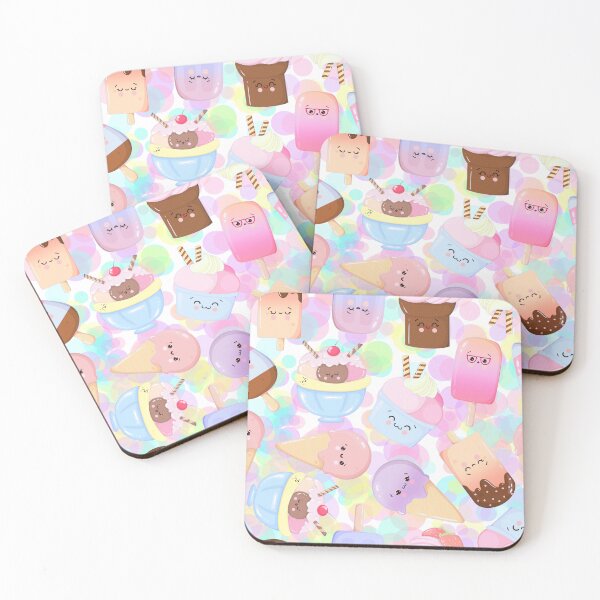 Item preview, Cute Kawaii Ice Cream Pattern designed and sold by Tammy Marie Russell.