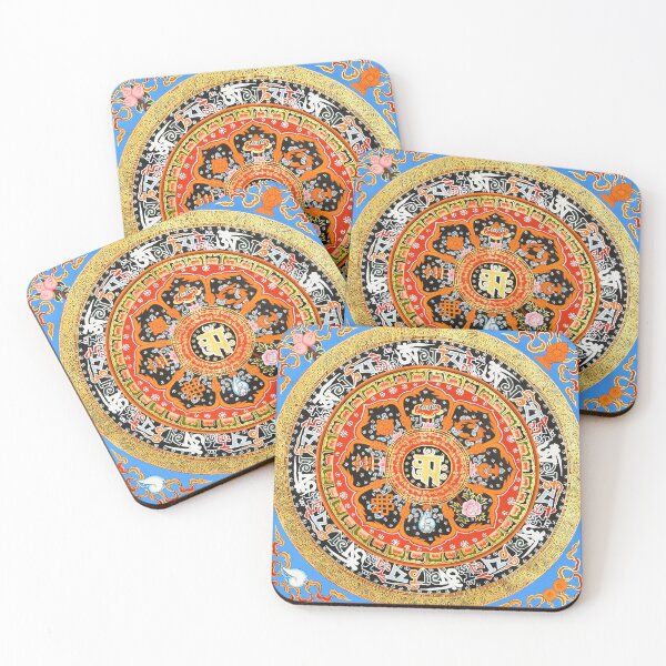 Item preview, Gold and Blue Hindu Buddhist OM Mandala designed and sold by GuyBlank.