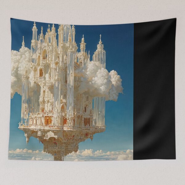 Item preview, Floating Castle Among Clouds Fantasy Artwork designed and sold by regnumsaturni.