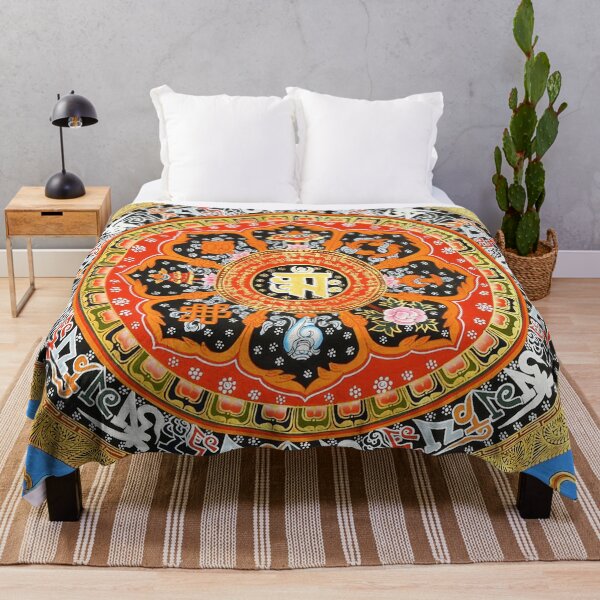 Item preview, Gold and Blue Hindu Buddhist OM Mandala designed and sold by GuyBlank.