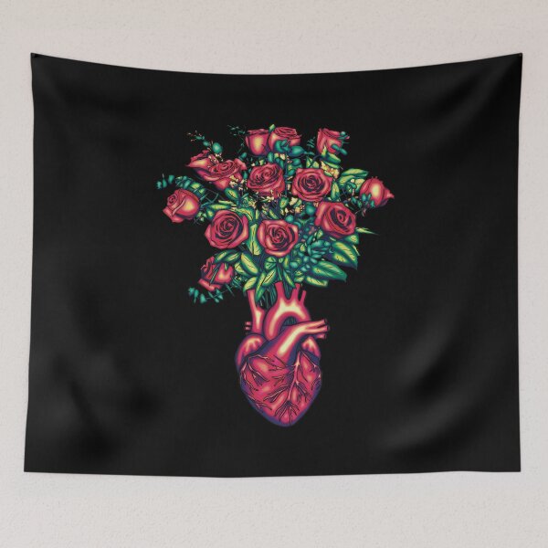 Item preview, Anatomical Heart with Roses, Heart Warrior, Cardiologist Gift designed and sold by mermaidronnie.
