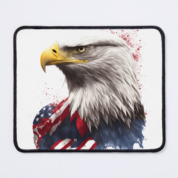 Item preview, 4th of July portrait of an eagle against the background of the flag designed and sold by jkrphoto.