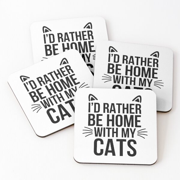 Item preview, Copy of I'd Rather Be Home with My Cats - Cozy Cat Lover Design designed and sold by Serbin.