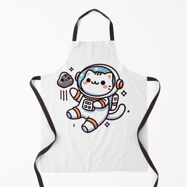 Item preview, Kawaii Astronaut Cat Floating in Space  designed and sold by RetroPop23.