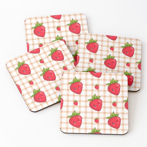 Item preview, Cute Kawaii Strawberry Pattern designed and sold by Tammy Marie Russell.