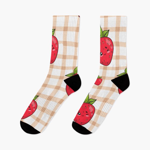Item preview, Cute Kawaii Strawberry Pattern designed and sold by Tammy Marie Russell.