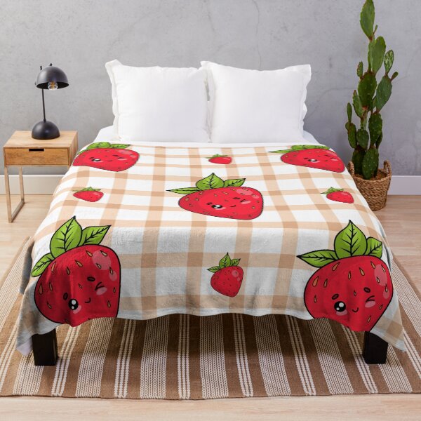 Item preview, Cute Kawaii Strawberry Pattern designed and sold by Tammy Marie Russell.