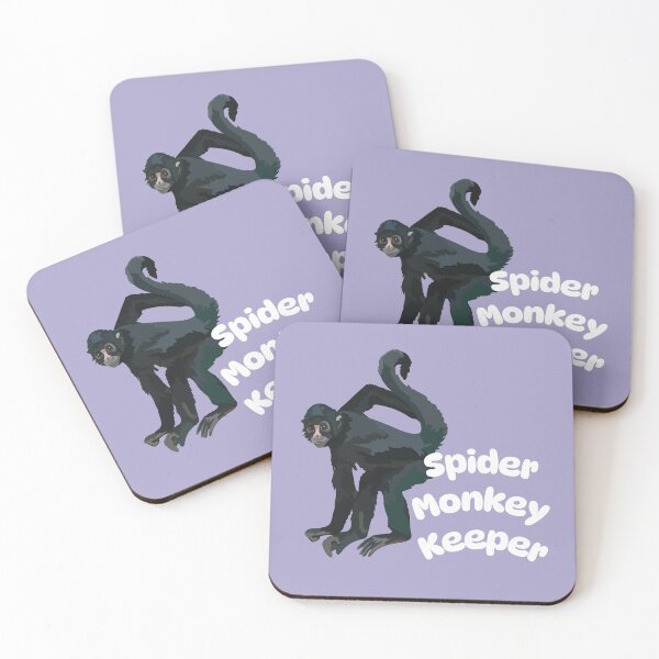 Item preview, S is for Spider Monkey Keeper,Squirrel Monkey Keeper Design – Dedicated Care and Conservation of Agile Primates Artwork designed and sold by PrettylittlepastelUk.