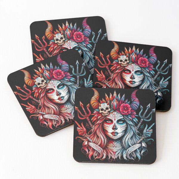 Item preview, Horned Dia de los Muertos Beauty designed and sold by CASSINI-1997.