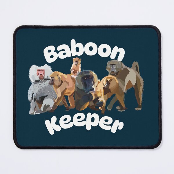 Item preview, B is for Baboon Keeper,Baboon Keeper Design – Dedicated Care and Conservation of Social Primates Artwork designed and sold by PrettylittlepastelUk.
