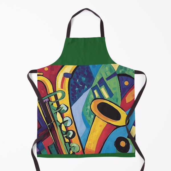 Item preview, Abstract Representation of Musical Instruments with Bright Colors and Geometric Shapes designed and sold by OlfactoART Studio.
