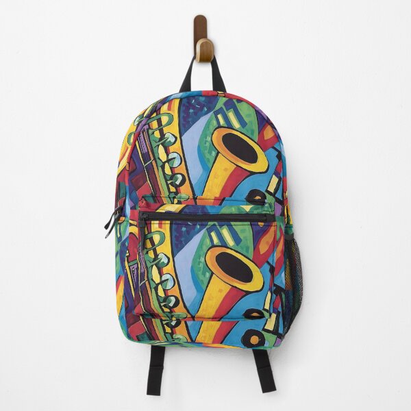 Item preview, Abstract Representation of Musical Instruments with Bright Colors and Geometric Shapes designed and sold by OlfactoART Studio.