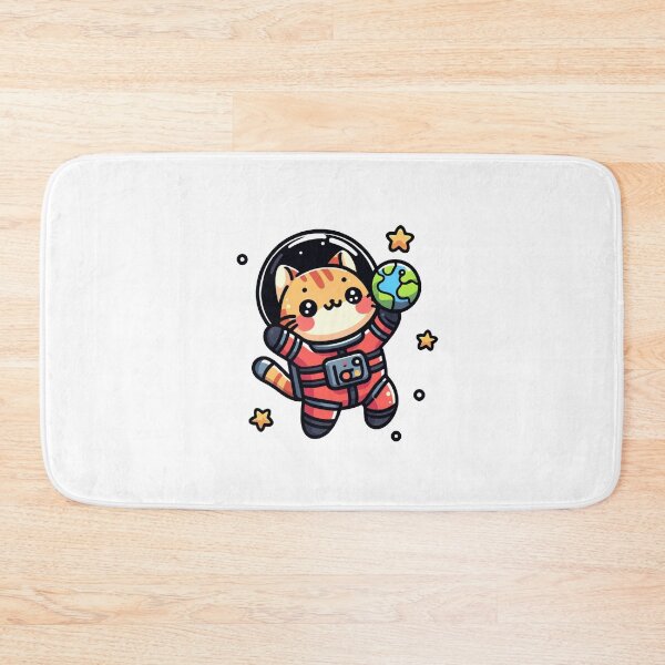 Item preview, Cute Astronaut Cat Holding Earth in Space designed and sold by RetroPop23.