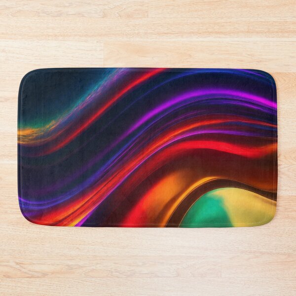 Item preview, Flowing Ribbons of Colourful Light Waves designed and sold by ArtComixHaven.