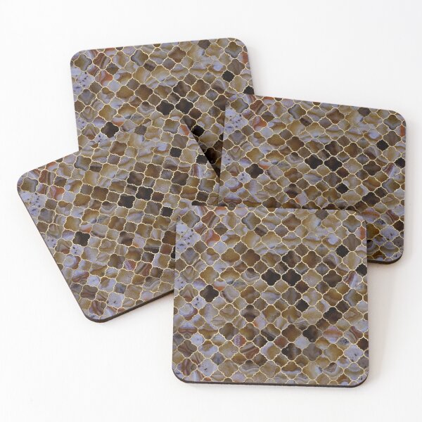 Item preview, Quatrefoil Moroccan Pattern Brown Agate designed and sold by Nartissima.