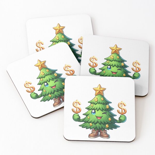 Item preview, Christmas tree with dollars.  designed and sold by KojourinArt.