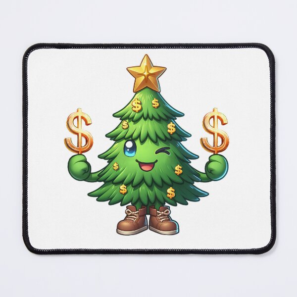 Item preview, Christmas tree with dollars.  designed and sold by KojourinArt.
