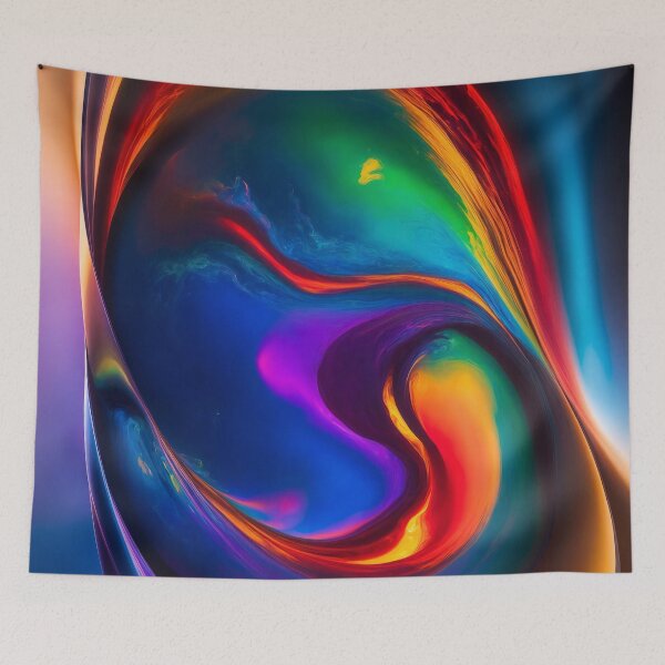 Item preview, Vibrant Cosmic Wave Encased in Motion designed and sold by ArtComixHaven.