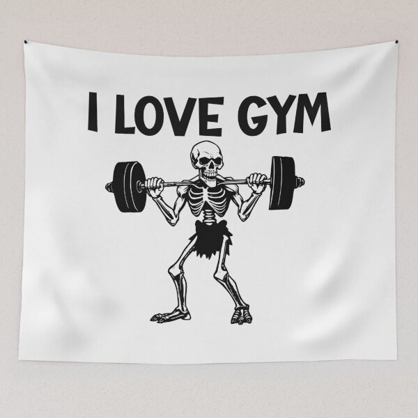 Item preview, Skeleton & I Love Gym Typography designed and sold by adlkh.